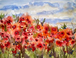 From the Heaven and Nature Sing series watercolor painting by Jerry Piper
